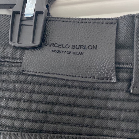 Designer Marcelo Burlon Men’s Black Jeans 34 - Picture 4 of 6